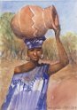Nr. i album: 64<br>
Motiv: Vestafrika<br>
Årstal: 2017<br>
Str.: 21,5x30,5 cm.<br>
Materiale: Akvarel, 350 g