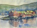 Nr. i album: 34<br>
Motiv: Tinganes, Torshavn<br>
Årstal: 2021<br>
Str.: 23x30,5 cm.<br>
Materiale: Akvarel, 300 g