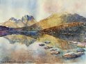 Nr. i album: 94<br>
Motiv: Dove Lake, Tasmanien<br>
Årstal: 2015<br>
Str.: 23x30,5 cm.<br>
Materiale: Akvarel, 300 g