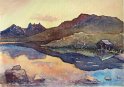 Nr. i album: 95<br>
Motiv: Dove Lake, Tasmanien II<br>
Årstal: 2015<br>
Str.: 21,5x30,5 cm.<br>
Materiale: Akvarel, 350 g