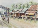 Nr. i album: 75<br>
Motiv: Ampawa, Thailand<br>
Årstal: 2004<br>
Str.: 23x30,5 cm.<br>
Materiale: Akvarel, 300 g