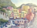 Nr. i album: 126<br>
Motiv: Manarola, Cinque Terre, Italien<br>
Årstal: 2016<br>
Str.: 31x41 cm.<br>
Materiale: Akvarel, 300 g