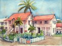 Nr. i album: 115<br>
Motiv: Georgetown, Grand Cayman<br>
Årstal: 2016<br>
Str.: 23x30,5 cm.<br>
Materiale: Akvarel, 300 g