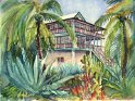 Nr. i album: 116<br>
Motiv: Pedro St. James, Grand Cayman<br>
Årstal: 2016<br>
Str.: 23x30,5 cm.<br>
Materiale: Akvarel, 300 g