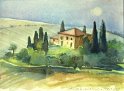 Nr. i album: 175<br>
Motiv: Toscana landskab<br>
Årstal: 2021<br>
Str.: 23x31 cm.<br>
Materiale: Akvarel, 300 g